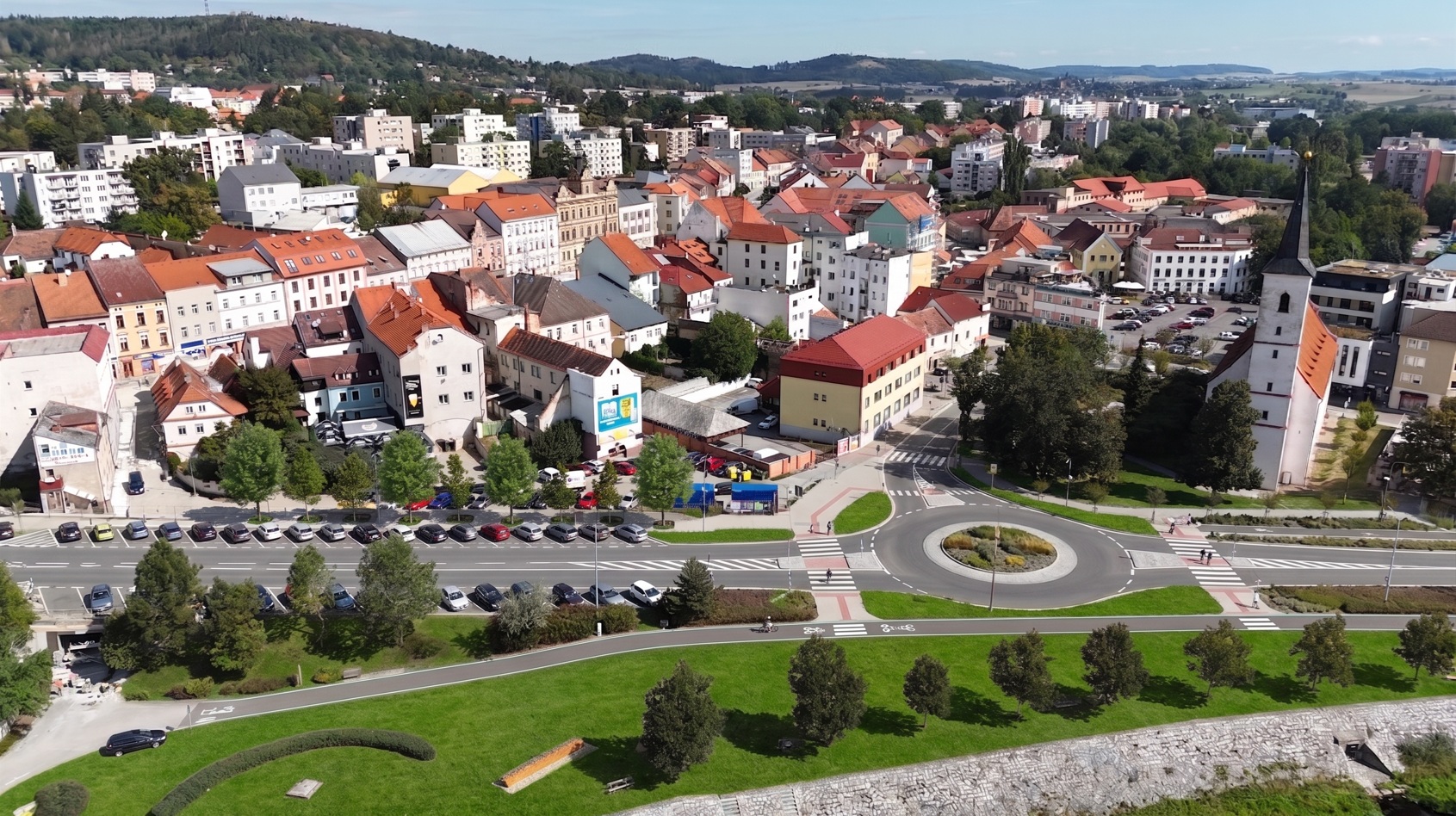 Vizualizace proměny Katovické ulice na zelený městský bulvár